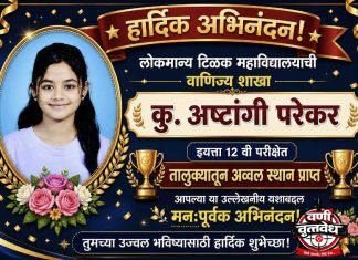बारावीत अष्टांगी परेकर तालुक्यातून अव्वल