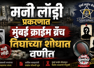 मनी लॉंड्री प्रकरणात मुंबई पोलीस वणीत